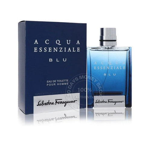 Salvatore Ferragamo Acqua Essenziale Blu Eau De Toilette for Men Spray | 3.4 FL oz / 100 mL